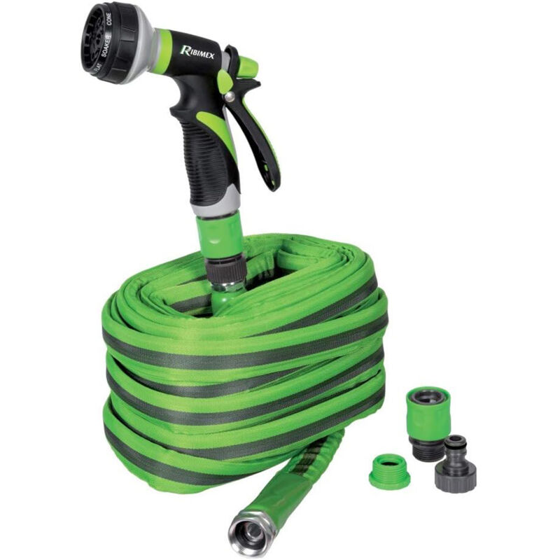 foto del prodotto ribimex tubo giardino irrigazione flatex piatto tessuto giardinaggio 15mm l.30m