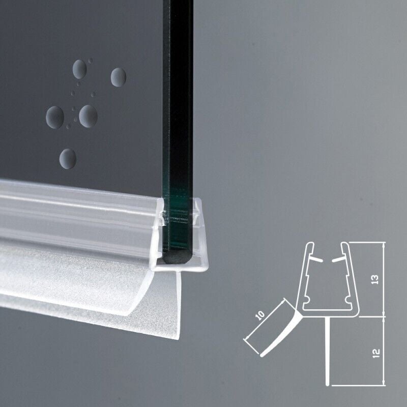 foto del prodotto ricambi box doccia guarnizione box doccia con gocciolatoio vetro 6mm 8mm ec 204 100 cm 