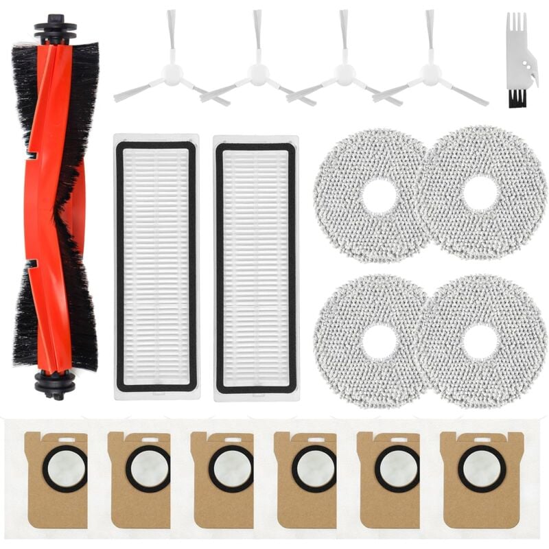 foto del prodotto ricambi e accessori spofan per xiaomi x20 x10 plus, per robot aspirapolvere dreame l10s ultra l10 ultra l10 prime, 1 spazzola principale, 4