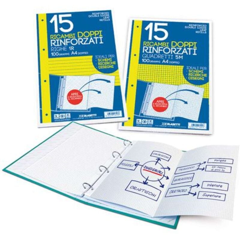 foto del prodotto ricambi maxiquaderni doppi 15ff. 100gr. 5mm. x10