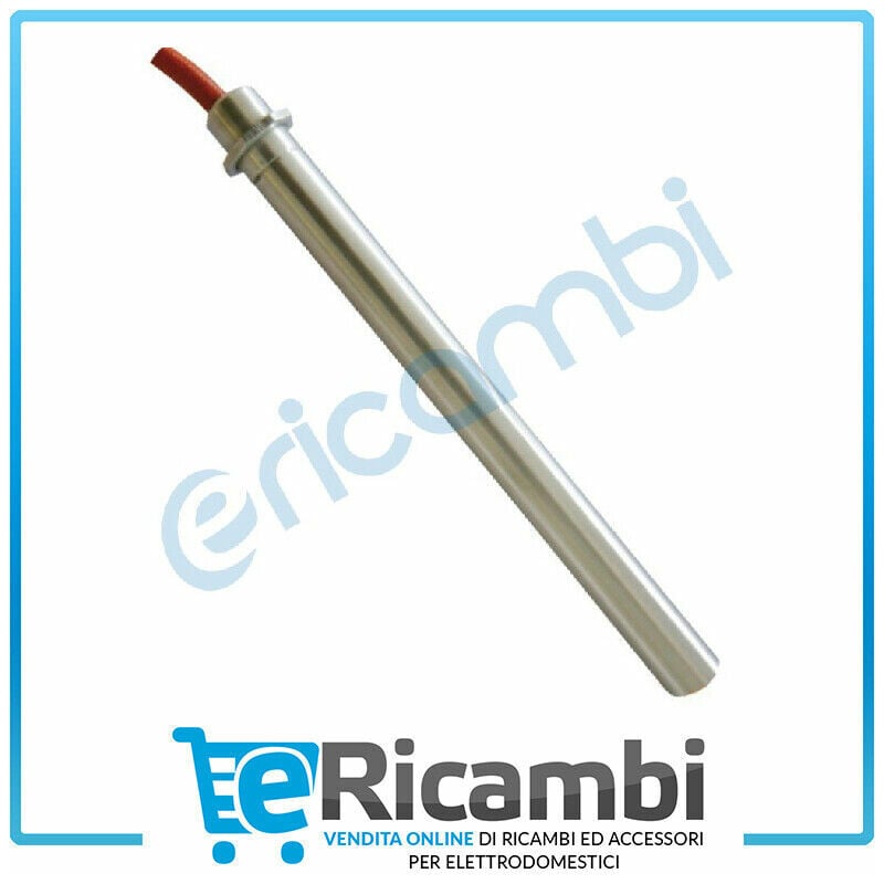 foto del prodotto ricambi pellet candeletta resistenza accensione per stufa a pellet con flangia 250w lunghezza totale 155mm, lunghezza sottobattuta 146mm, diametro