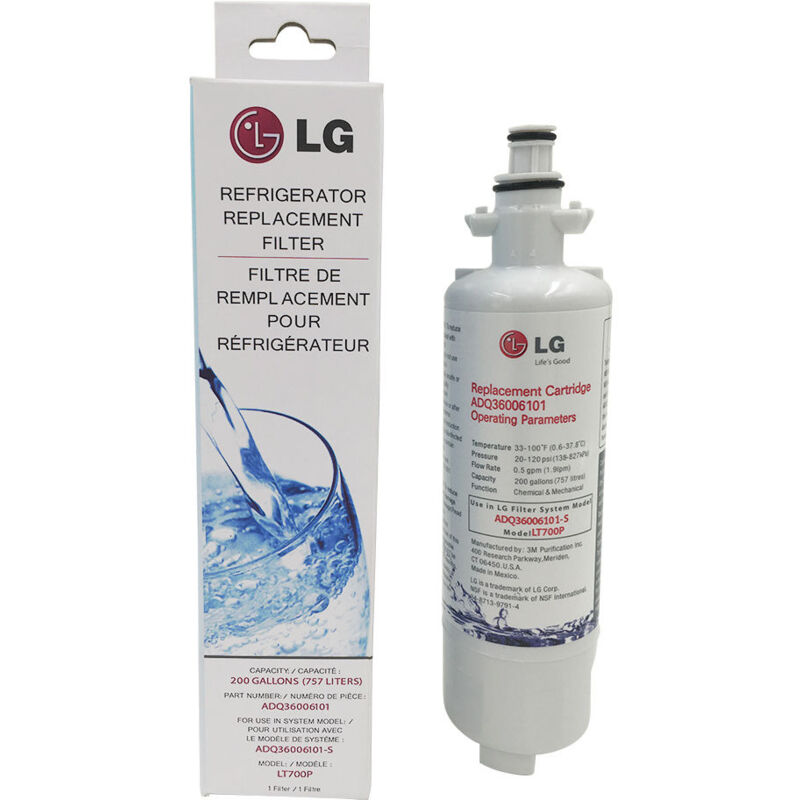 foto del prodotto ricambi per frigorifero lt700p filtro dell acqua di ricambio per frigorifero, capacit 200 galloni 6 mesi nsf42 e nsf53 adq36006101, adq36006113,