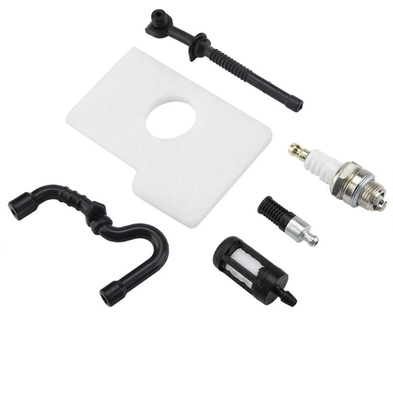foto del prodotto ricambi per motosega, kit filtro olio e candela per motosega stihl 017018 ms170 ms180