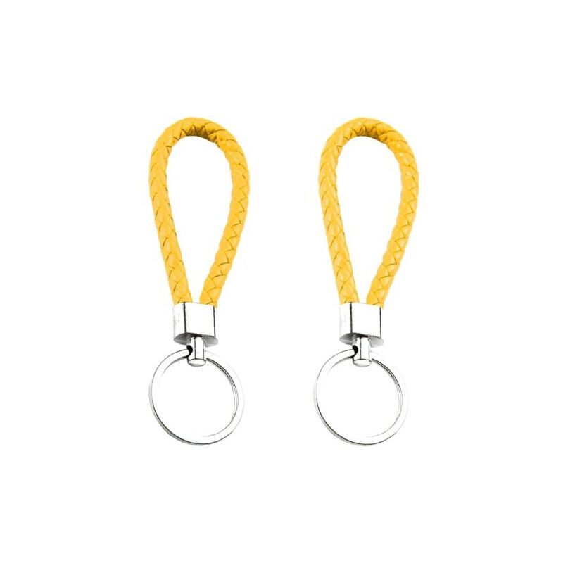 foto del prodotto ricambi per portachiavi auto, portachiavi intrecciato, portachiavi universale con fibbia anti smarrimento, portachiavi in pelle multicolore,