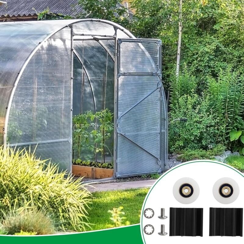 foto del prodotto ricambi per ruote per porte di serre, rotelle per porte kit di sostituzione per ruote per porte di serre halls da 22 mm