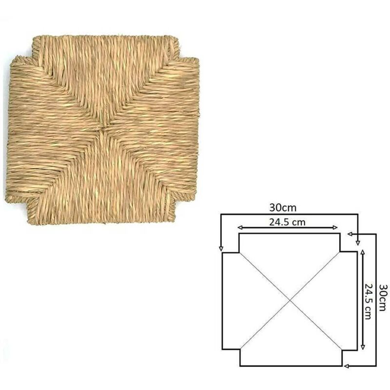 foto del prodotto ricambio in paglia per sgabello quadrato 30x30 mod 772