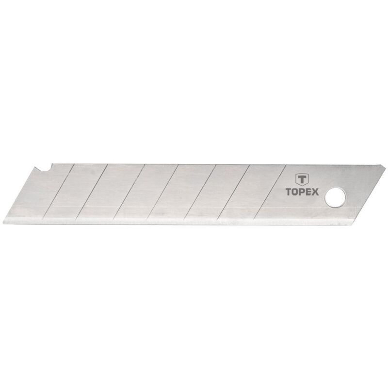 foto del prodotto ricambio lame scorrevoli per taglierino 18mm 10 pezzi topex 17b348