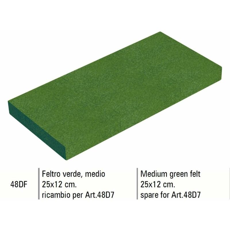 foto del prodotto ricambio per frattazzo 48d7 feltro verde medio 25x12 cm sigma 48df
