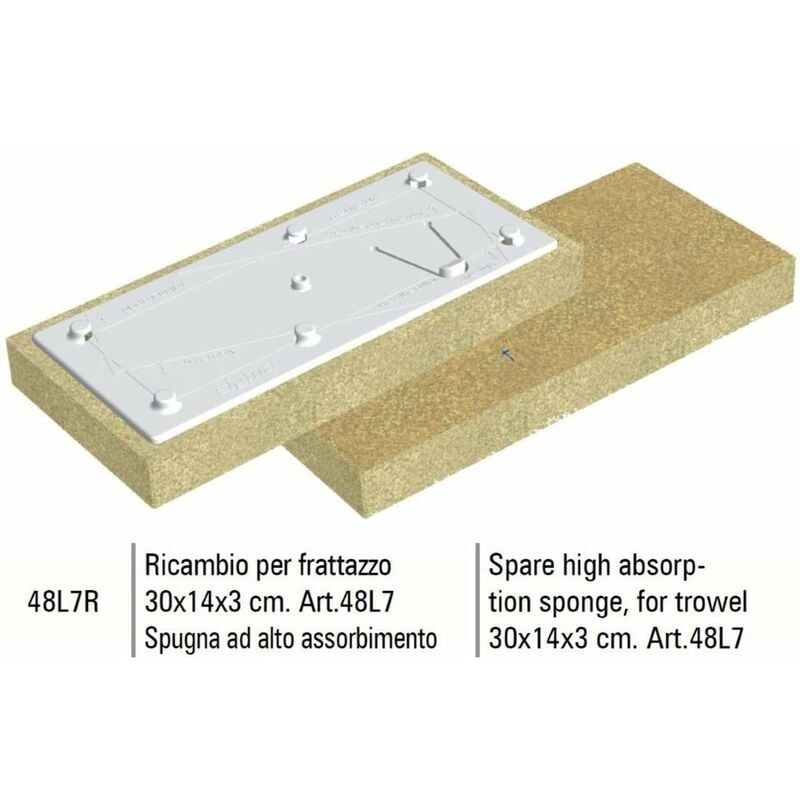 foto del prodotto ricambio per frattazzo 48l7 spugna ad alto assorbimento 30x14x3 cm sigma 48l7r