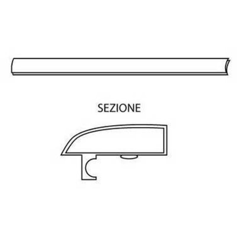 foto del prodotto ricambio profilo orizzontale linea oxygen nicchia misura cm 120