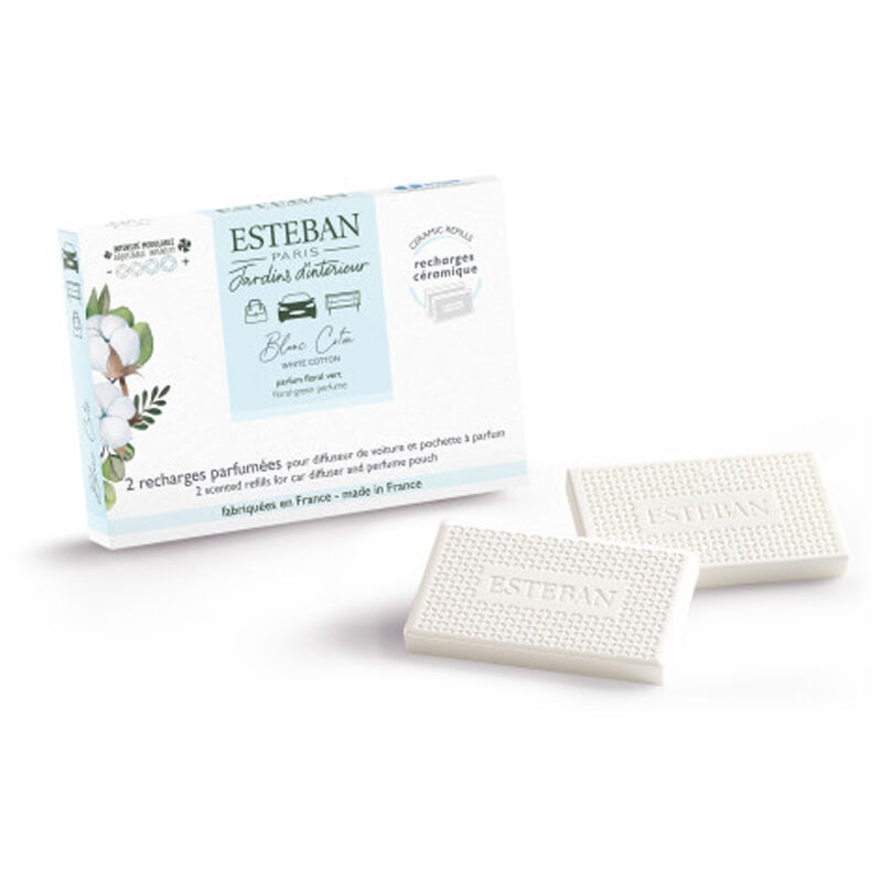 foto del prodotto ricarica diffusore per auto profumazione bianco cotone 2 pezzi esteban