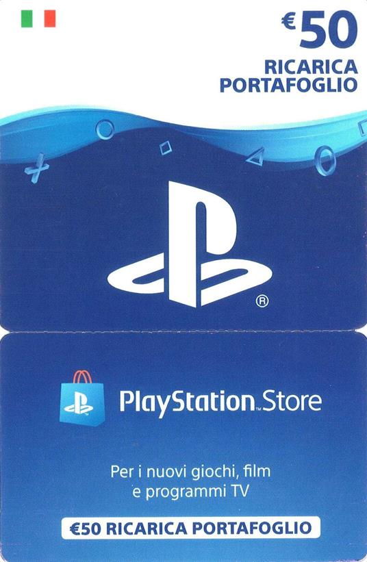 foto del prodotto ricarica portafoglio playstation store psn 50 