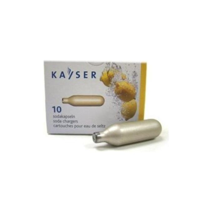 foto del prodotto ricariche bombolette kayser 10 capsule co2 per soda