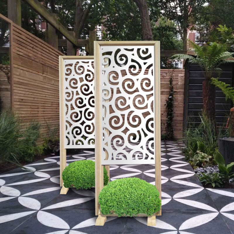 foto del prodotto ricci separ paravento modulabile 70x190cm in legno e pvc colore bianco