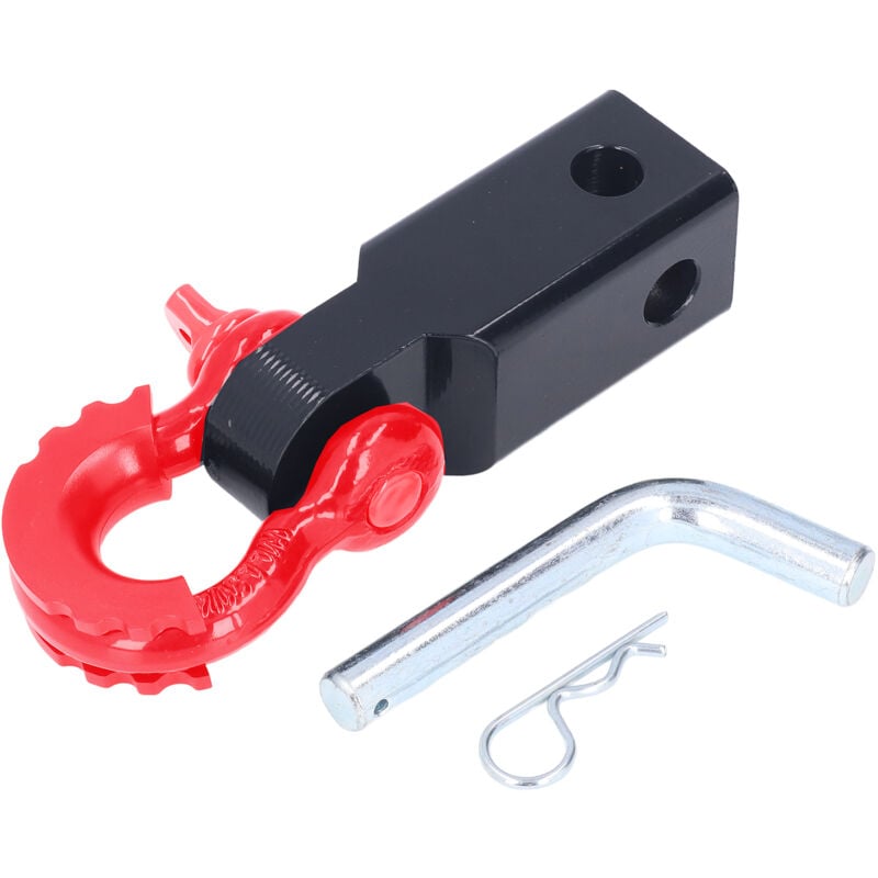 foto del prodotto ricevitore con gancio di traino universale da 2 pollici accessori per il traino di recupero di veicoli in acciaio per auto camion jeep rosso eosnow