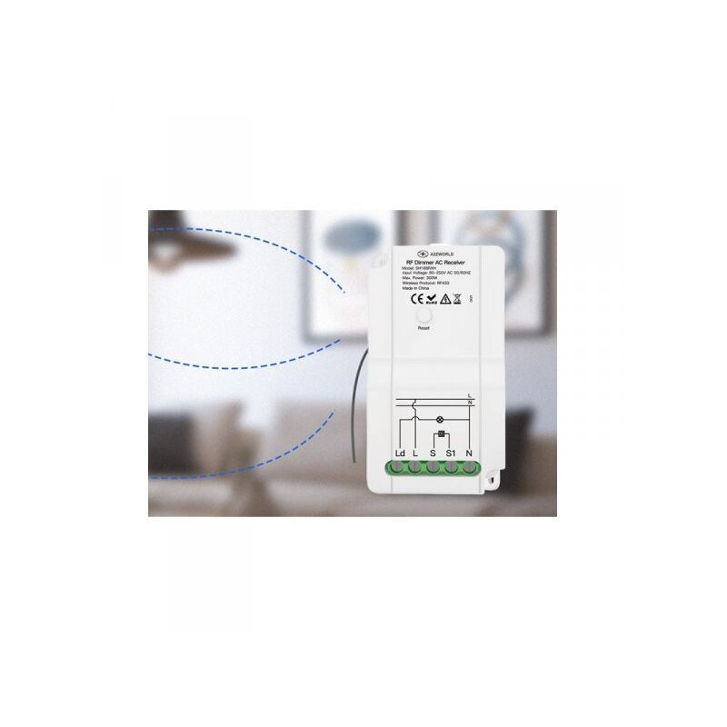 foto del prodotto ricevitore rf ac led dimmer senza fili taglio di fase 220v 300w ingresso radio frequenza e pulsante no