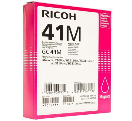 foto del prodotto ricoh 405763 cartuccia d inchiostro 1 pz originale resa standard magenta