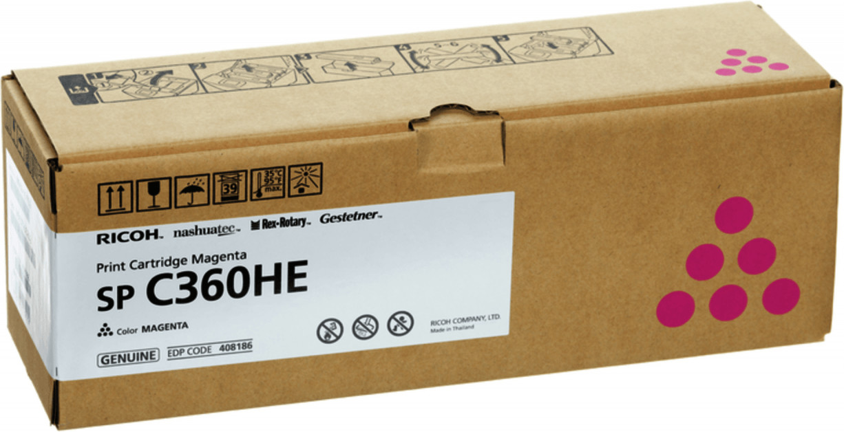 foto del prodotto ricoh 408186 cartuccia toner 1 pz originale magenta