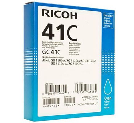 foto del prodotto ricoh rhgc41c 405762 ink gel ciano .