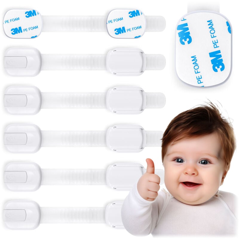 foto del prodotto ricokids 798100 serratura per apertura armadietto, 6 pz. bianca