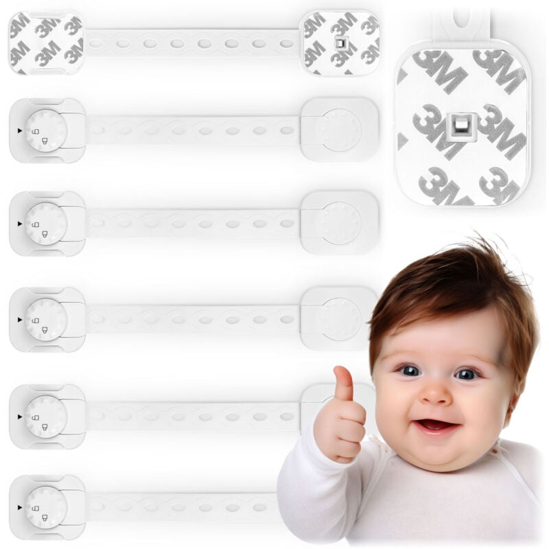 foto del prodotto ricokids 798200 serratura per apertura armadietto, 6 pz. bianca