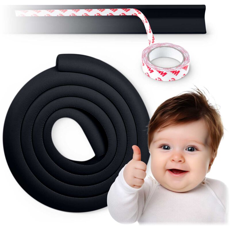 foto del prodotto ricokids 798701 nastro protettivo in schiuma, nero, 2 m