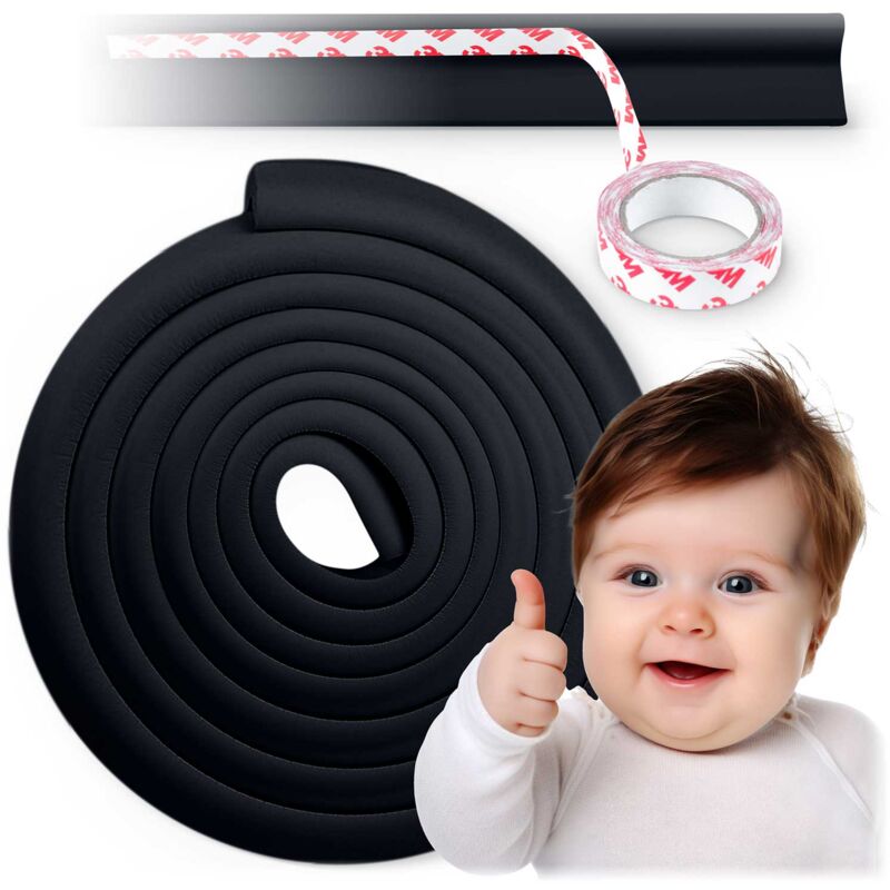 foto del prodotto ricokids 798711 nastro protettivo in schiuma, nero, 6 m