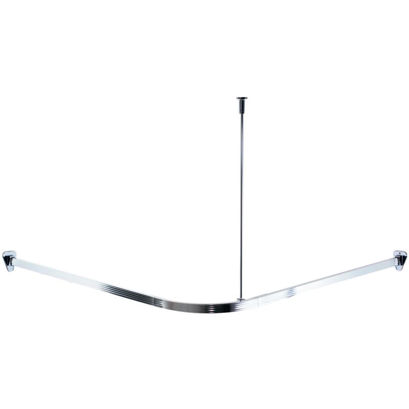 foto del prodotto ridder asta per tenda da doccia, alluminio, finitura cromata, 90 x 90 cm