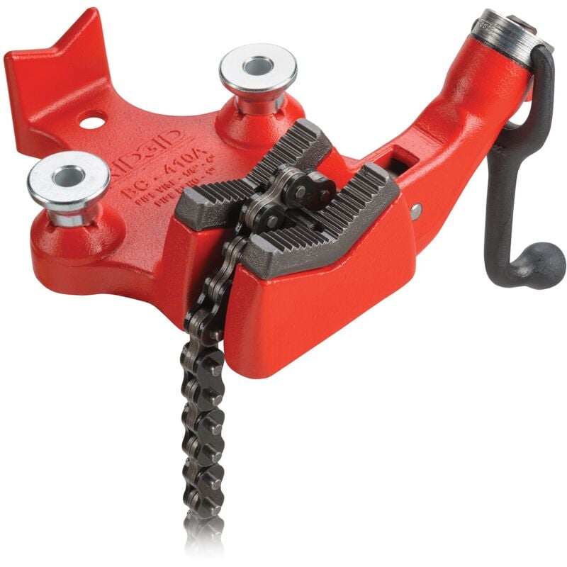 foto del prodotto ridgid 40195 morsa a catena da banco con leva di avvitamento superiore modello bc410, morsa da banco da 3 mm a 100 mm