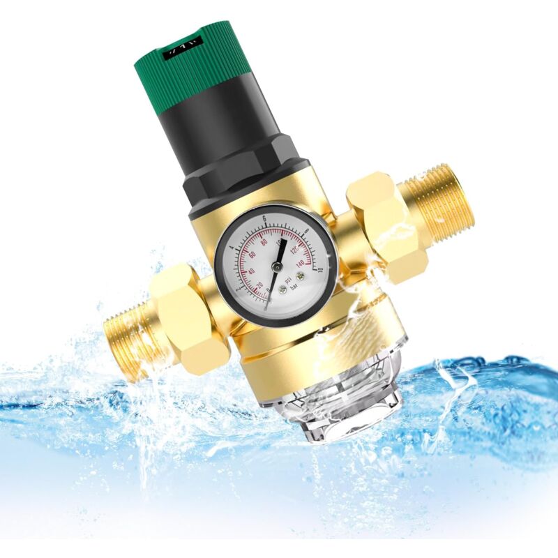 foto del prodotto riduttore di pressione dell acqua da 3 4 pollici riduttore di pressione, riduttore di pressione dell acqua per la regolazione della pressione
