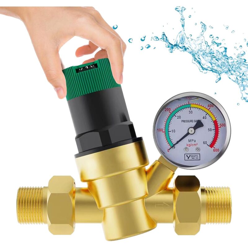 foto del prodotto riduttore di pressione dell acqua riduttore di pressione da 3 4, riduttore di pressione dell acqua per la regolazione della pressione dell acqua in