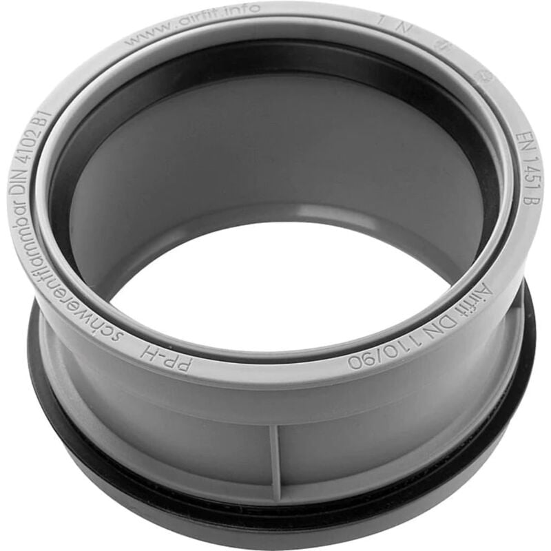 foto del prodotto riduttore per acque reflue a pp f tubo ht kg conz dn 110x90 11090ir, grigio airfit
