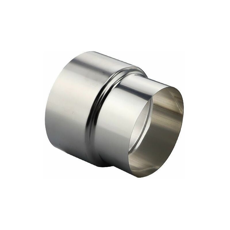 foto del prodotto riduttore per tubo stufa in acciaio inox, raccordo per tubo camino, adattatore per rivestimento condotto camino 80 mm 60 mm 1 pz 