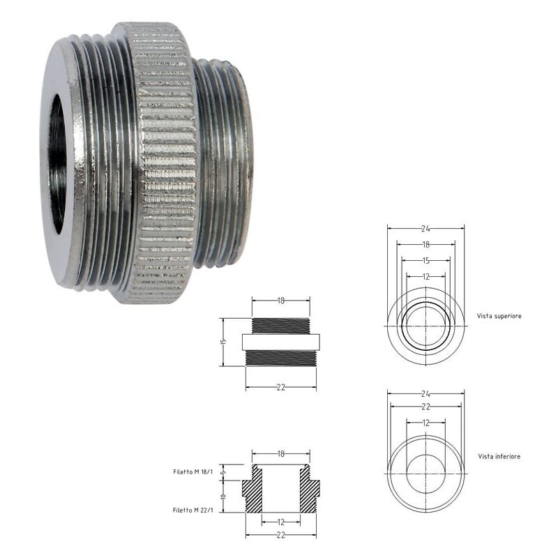 foto del prodotto riduzione cromata m18 1xm22 1 455800ocm18xm22