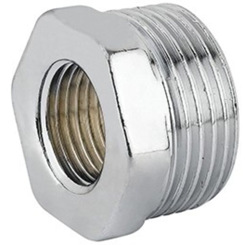 foto del prodotto riduzione esagonale mf ottone cromo 3 4 x 1 4