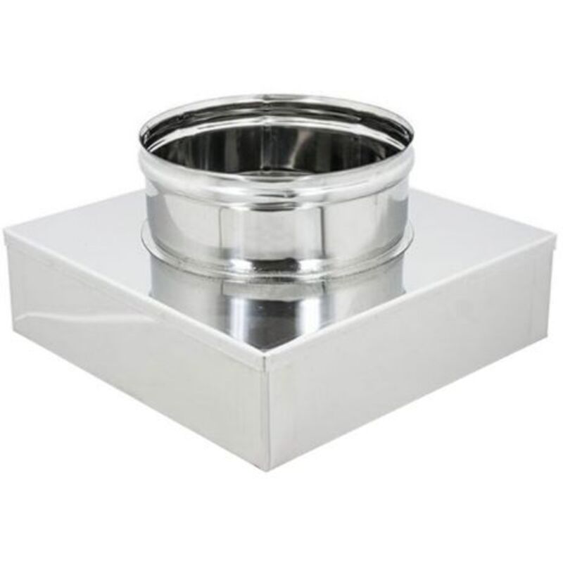 foto del prodotto riduzione inox aisi 316 da base quadrata 200x200 mm a tonda 150 mm 150 mm