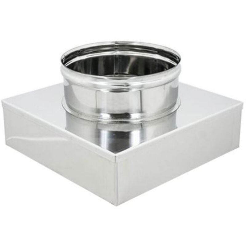 foto del prodotto riduzione inox aisi 316 da base quadrata 200x200 mm a tonda 160 mm 160 mm