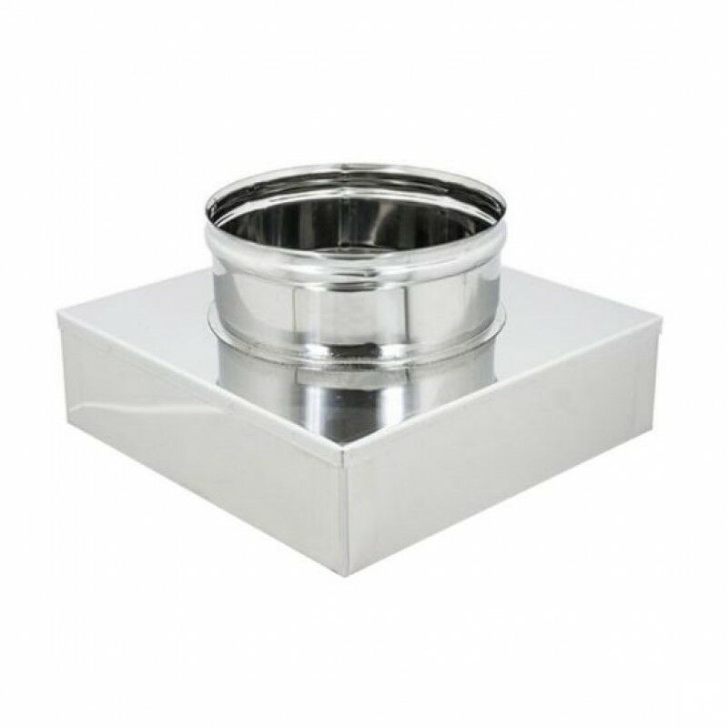foto del prodotto riduzione inox aisi 316 da base quadrata 200x200 mm a tonda 180 mm 180 mm