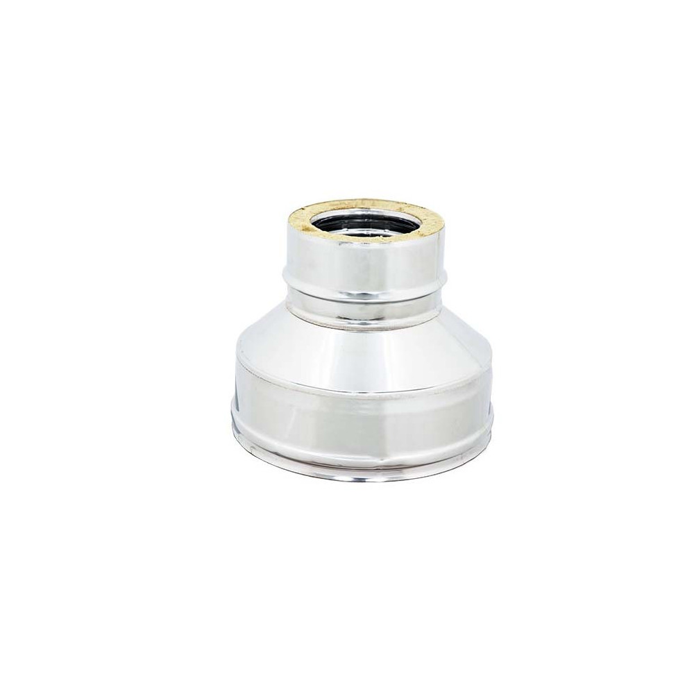 foto del prodotto riduzione inox doppia parete da di 130 de 180 mm a di 80 de 130 mm