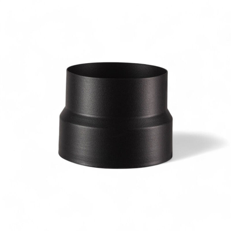 foto del prodotto riduzione porcellanata per stufe a legna acciaio nero opaco resistenza alte temperature e ruggine f 13 cm m cm 12xh15 cm