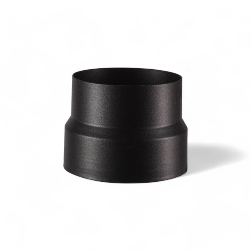 foto del prodotto riduzione porcellanata per stufe a legna acciaio nero opaco resistenza alte temperature e ruggine f 15 cm m cm 13xh15 cm