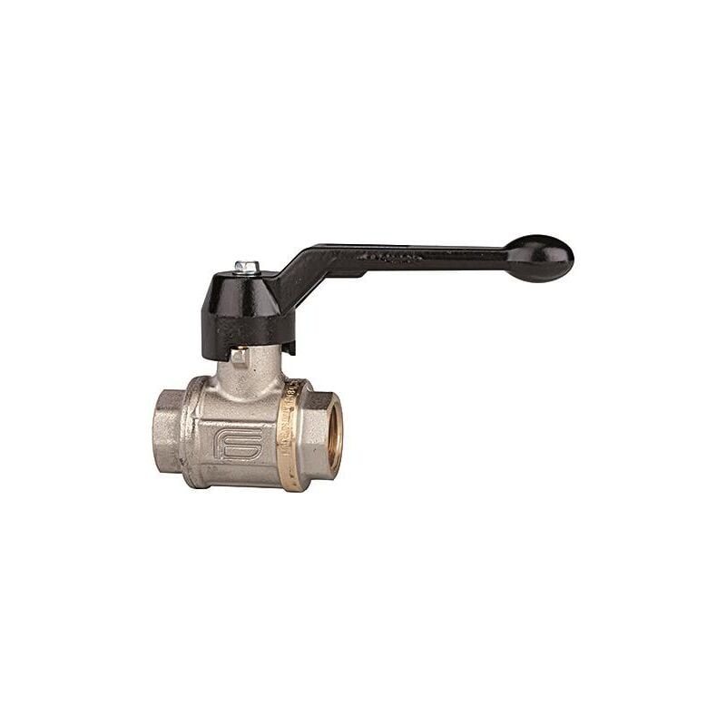 foto del prodotto riegler valvola a sfera g 1 2 i. i. ottone nichelato con leva manuale design resistente 103263