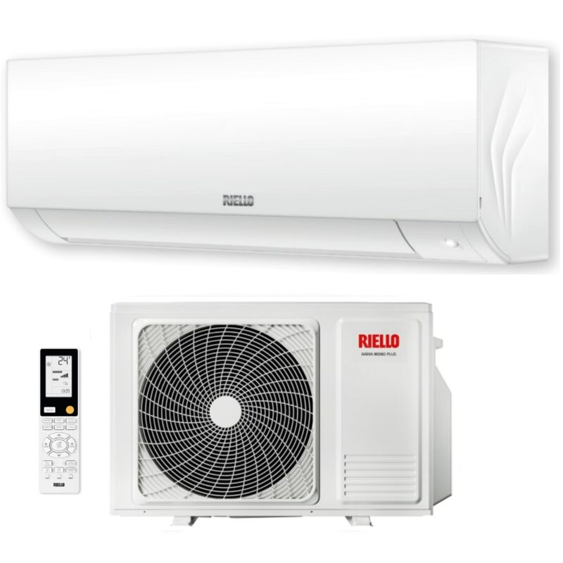 foto del prodotto riello climatizzatore condizionatore inverter serie aaria mono plus i 9000 btu amw 25 pi r 32 wi fi integrato 20211065