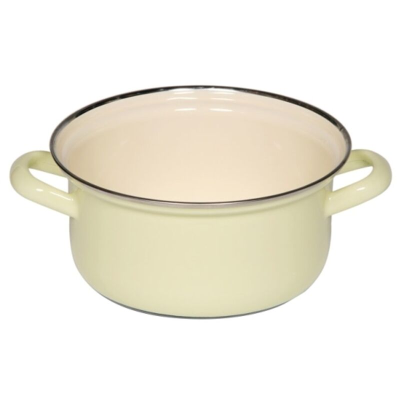 foto del prodotto riess kelomat riess casseruola classica pastello con bordo cromato 16cm, 1 litro giallo pastello induzione