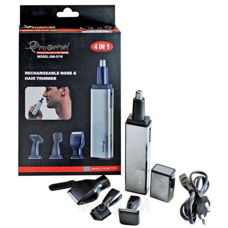foto del prodotto rifinitore gm 3116 rasoio 4in1 naso orecchio baffi capelli ricaricabile cordless maxtech