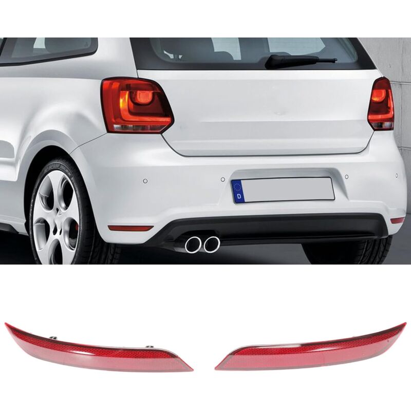 foto del prodotto riflettore fanale posteriore rosso sinistro e destro applicabile per polo 6r 6c dal 2014 copertura luce paraurti posteriore sostituisci 6c0945105b
