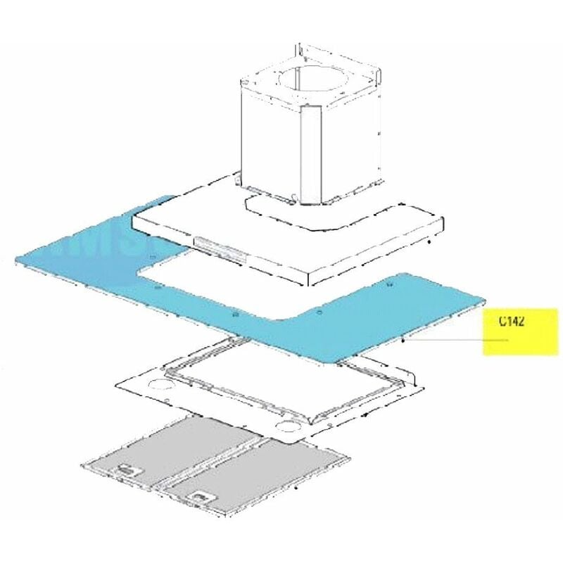 foto del prodotto riflettore in vetro originale codice 142 cappa aspirante samsung 4357728