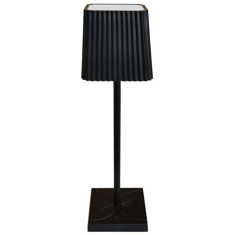 foto del prodotto rigamonti lampada da tavolo a led nero senza filo dimmer luce calda touch ricarica usb