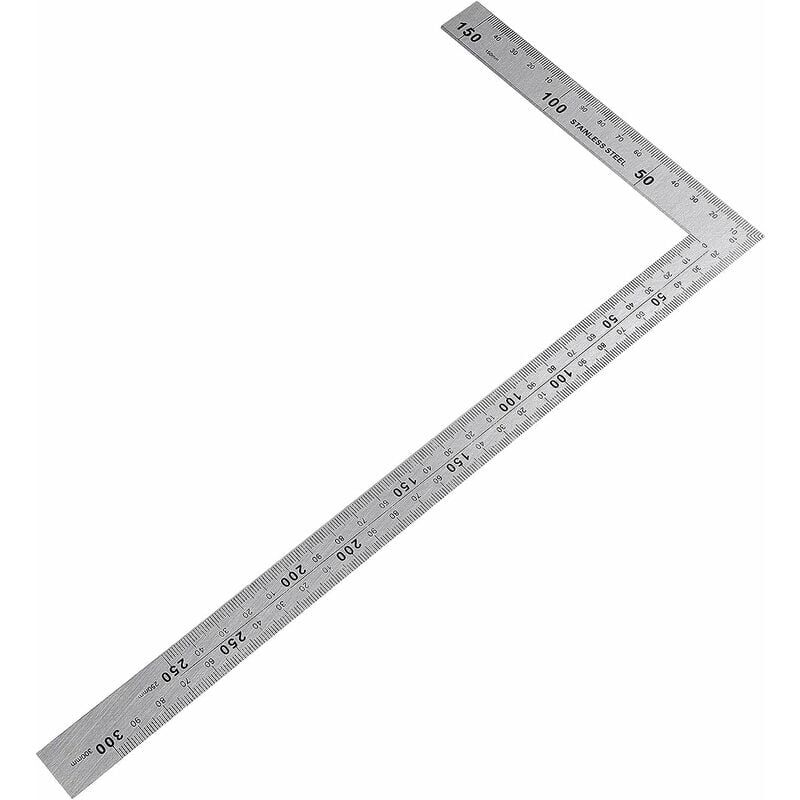 foto del prodotto righello e righello squadra da cucito, squadra da carpentiere squadra da carpentiere in metallo righello squadra in acciaio inox 150 300mm 1,2mm di