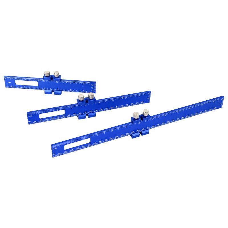 foto del prodotto righello tascabile di precisione per lavorazione del legno da 3 pezzi, righello di precisione da 6 8 12 , righello tascabile di precisione di tipo t,